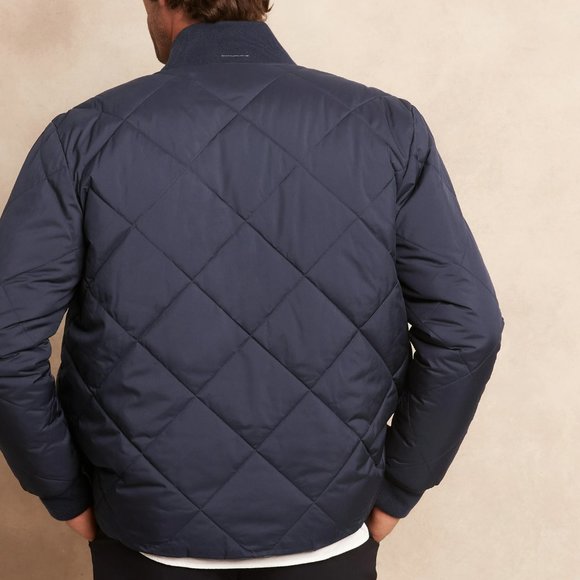 BANANA REPUBLIC WATER RESISTANT REVERSIBLE QUILTED BOMBER JACKET - Picture 13 of 13